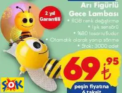 ARI FİGÜRLÜ GECE LAMBASI